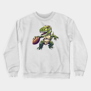 Dinosaur Playing American Football Crewneck Sweatshirt